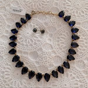 JCrew Blue Stone Necklace and Earrings
